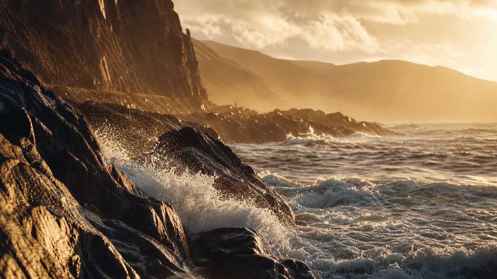 Côte d'une île écossaise, whisky des îles