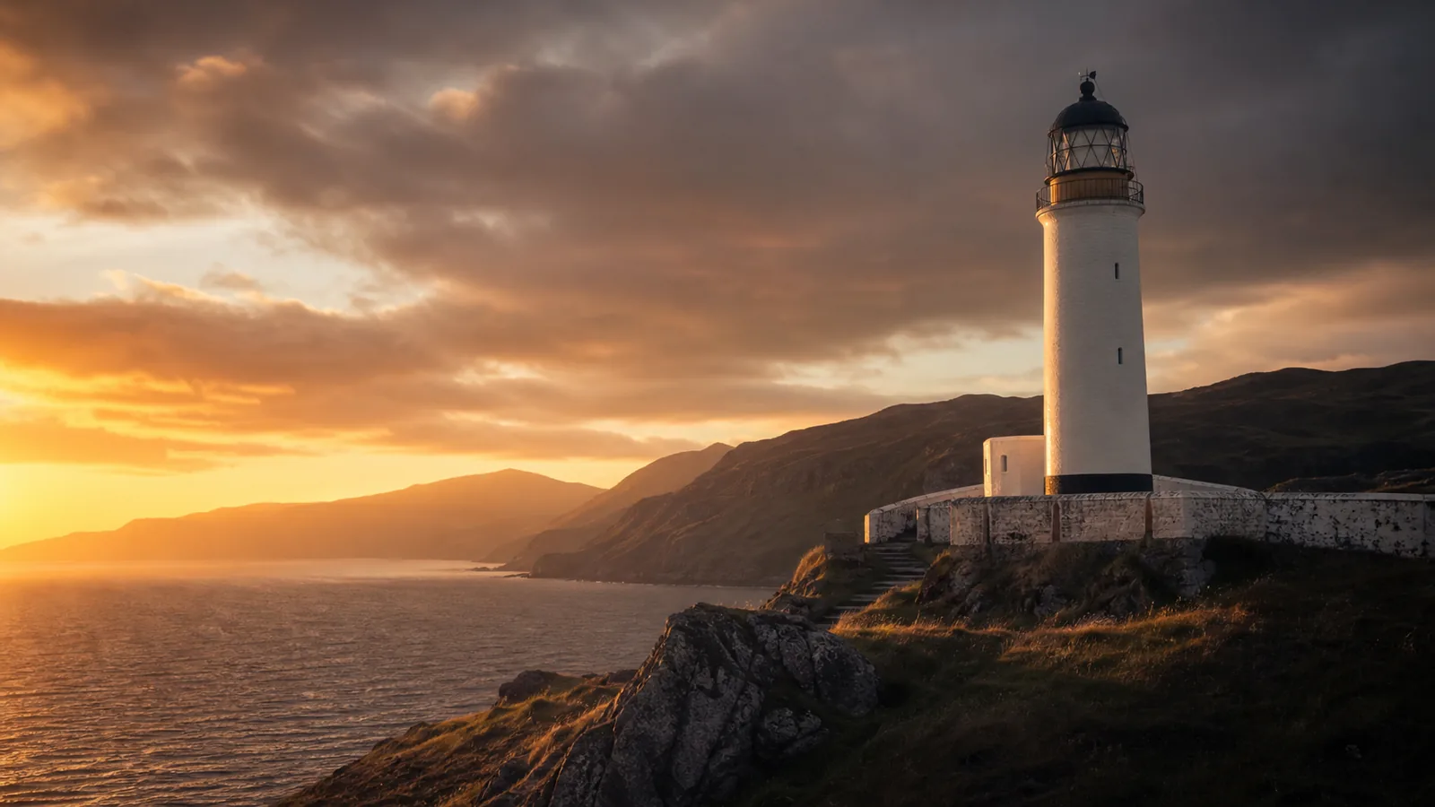 Phare sur la côte écossaise des Highlands