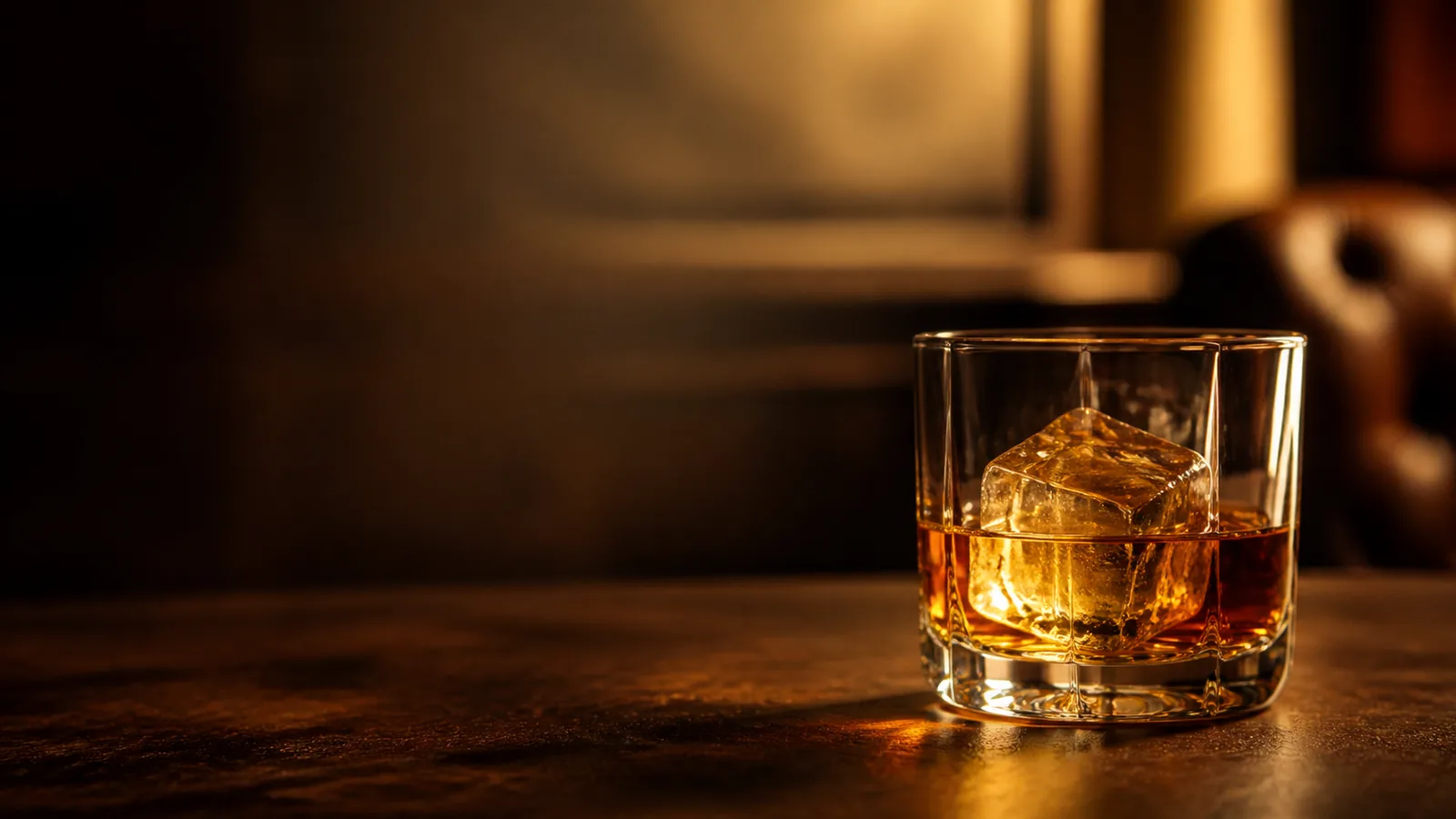 Verre à whisky tumbler abordable avec glaçon