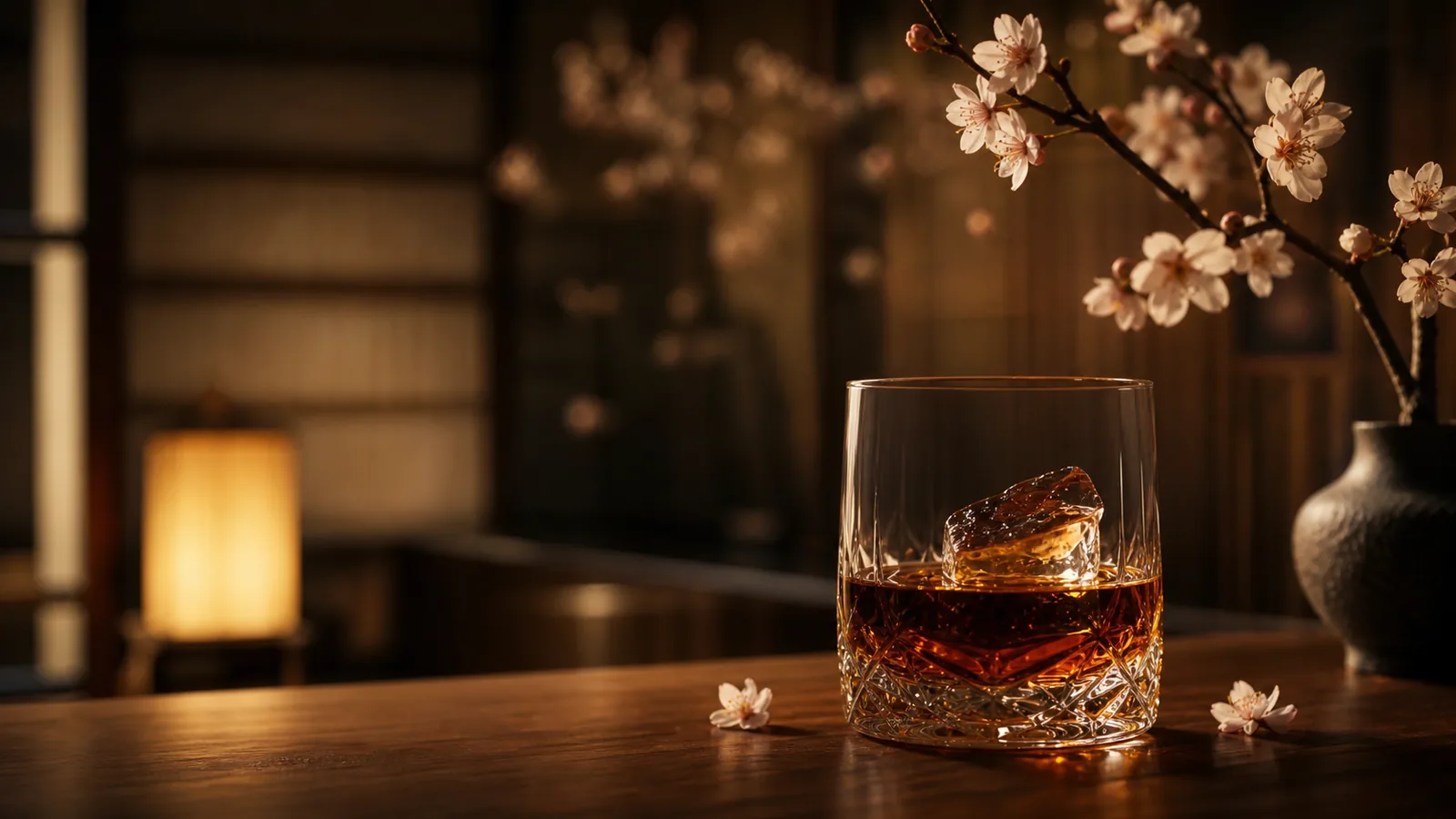 Whisky japonais dans une ambiance zen